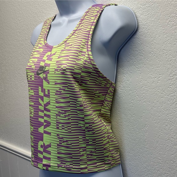 Nike Air Dri-Fit Women’s Sz Med Athletic Tank Top Green & Purple NWOT, V498 - Picture 4 of 14